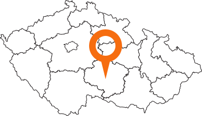 Mapa - Domov Ždírec v kraji Vysočina